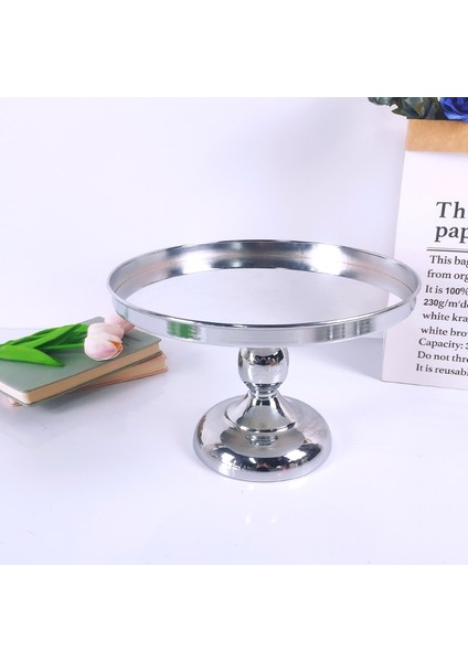 20CM Gümüş Tarzı Silvergold Ayna Kek Standı Galvanik Metal Cupcake Düğün Parti Tatlı Masa Dekorasyonu (Yurt Dışından)