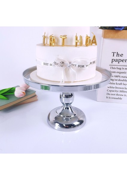 20CM Gümüş Tarzı Silvergold Ayna Kek Standı Galvanik Metal Cupcake Düğün Parti Tatlı Masa Dekorasyonu (Yurt Dışından) fırsatları
