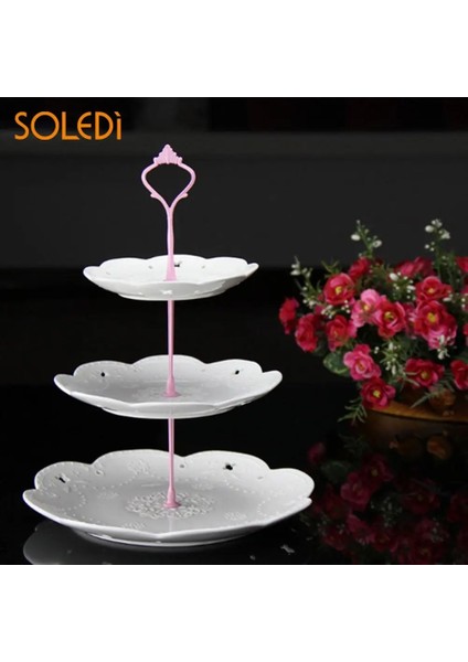 Iki Katmanlı Siyah Stil 2 Katmanlı Donanım 3 Katmanlı Taç Metal Kek Tabağı Standı Uydurma Parti Altın (Yurt Dışından) fırsatları