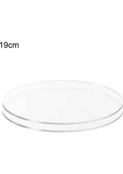 19CM Tarzı Kek Tabanı Kararlı Şeffaf Düğün Pastası Panoları Çevre Dostu Akrilik Panolar Yuvarlak Buttercream Kek Diskleri (Yurt Dışından)