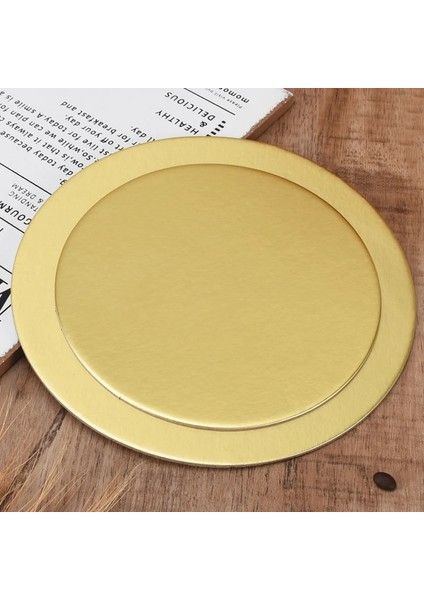 ALTIN-22CM-10 Adet Tarzı Meibum Altın Tek Kullanımlık Kek Daire Taban Panoları cm Yuvarlak Kaplamalı Cakeboard Kek Tabağı Süslemeleri Hamur Işleri Tepsi Tepsisi (Yurt Dışından) fırsatları