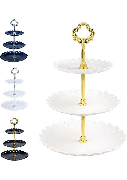 Şeffaf Stil Plastik 3 Katmanlı Kek Plaka ile Ikindi Çayı Düğün Tabağı Parti Sofra Bakeware Tepsi Vitrin Kek Dekorasyon Aracı (Yurt Dışından) modelleri