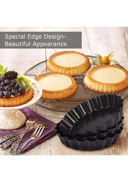 3 Adet 10CM Tarzı 10CM Me Muffin Cupcake Tavaları Yapışmaz Tart Kiş Flan Pan Kalıpları Pasta Pizza Kek Kalıbı Çıkarılabilir Gevşek Alt Yuvarlak Bakeware (Yurt Dışından) modelleri