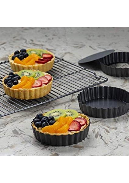 3 Adet 10CM Tarzı 10CM Me Muffin Cupcake Tavaları Yapışmaz Tart Kiş Flan Pan Kalıpları Pasta Pizza Kek Kalıbı Çıkarılabilir Gevşek Alt Yuvarlak Bakeware (Yurt Dışından) fırsatları