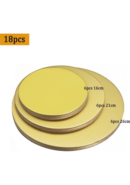 18 Adet Tarzı Altın Gümüş Yuvarlak Kek Tahtası Daire Tabanı Cupcakes Standı Kağıt Kutuları Liner Parti Pasta Pişirme Matı Decoratio (Yurt Dışından)