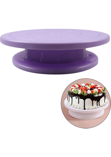 Mor Tarzı 11" Döner Pasta Döner Tabla Pasta Süslemeleri, Hamur Işleri, Cupcakes Için Beyaz Pasta Standı (Yurt Dışından)