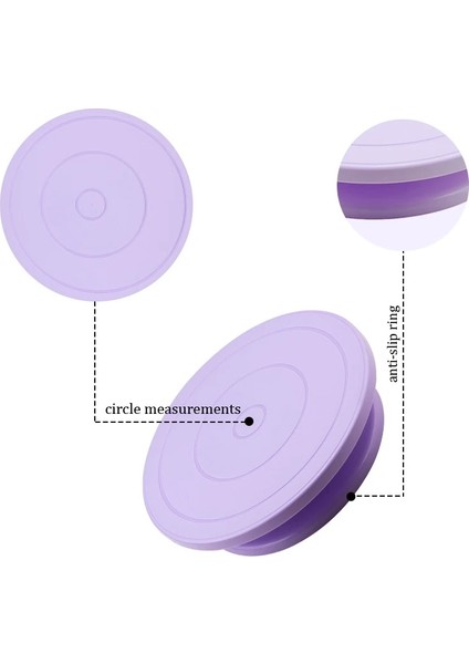 Mor Tarzı Et Plastik Kek Döner Tabla Döner Kek Plastik Hamur Pasta Süsleme Kremi Standı Döner Tabla Dıy Tava Pişirme Aracı (Yurt Dışından) modelleri