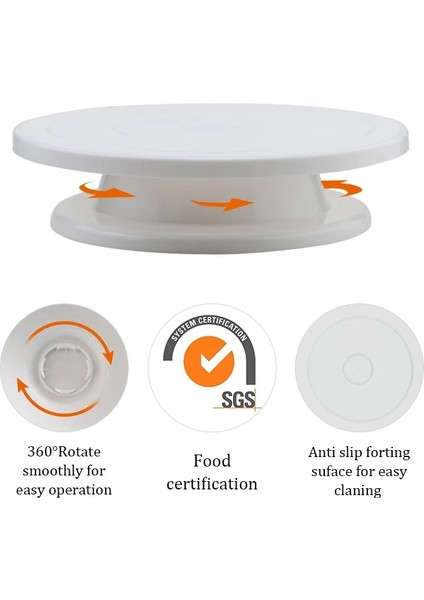 Mor Tarzı Et Plastik Kek Döner Tabla Döner Kek Plastik Hamur Pasta Süsleme Kremi Standı Döner Tabla Dıy Tava Pişirme Aracı (Yurt Dışından) fırsatları