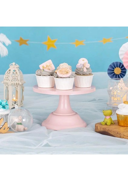 Pembe Tarzı 20CM Kek Standı Düğün Tatlı Cupcake Yuvarlak Kek Standları Ikindi Çayı Demir Tepsi Doğum Günü Partisi Düğün Yıldönümü Için (Yurt Dışından) fırsatları