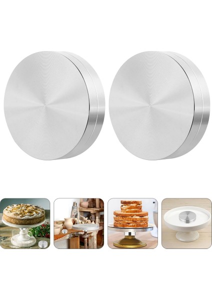 3x1.2cm Tarzı Yuvarlak Kek Pişirme Tepsisi Aks Döner Tabla Alüminyum Alaşımlı Döner Tepsi Standı Tabanı Kek Tabağı Döner Yuvarlak Mutfak Kek Dekorasyon Araçları (Yurt Dışından)