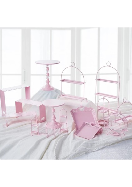 15 Stil Yok Pembe Tatlı Tatlı Masa Tedarikçisi Baker Vitrin Kek Standı Düğün Sahne Dekorasyon Araçları Içi Boş Dantel Tepsi Tatlı Şeker Çubuğu (Yurt Dışından) fiyatları