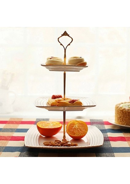 Çikolata Tarzı Taç 3 Katmanlı Taç Kek Tabağı Standı Altın Gümüş Düğün Masa Dekoru Kek Ekmek Tatlı Tabağı Standı Cupcake Uydurma Sahipleri Only4 (Yurt Dışından) indirimleri