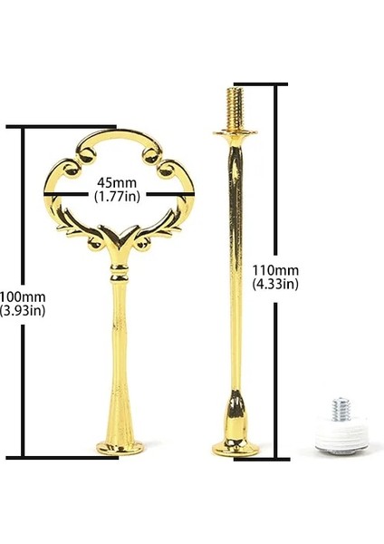 No.2 Tarzı 1 Takım Kek Plaka Standları Multistyle Katmanlı Plaka Kolu Montaj Donanım Çubuk Aracı Kek Plaka Standı Düğün Doğum Günü Pastası Standı (Yurt Dışından)