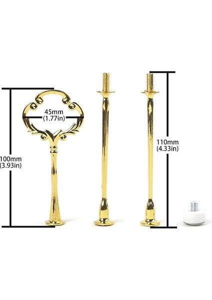 No.3 Tarzı 1 Takım Kek Plaka Standları Multistyle Katmanlı Plaka Kolu Montaj Donanım Çubuk Aracı Kek Plaka Standı Düğün Doğum Günü Pastası Standı (Yurt Dışından)