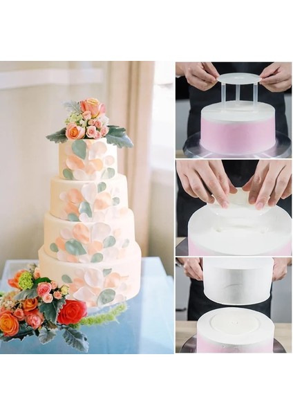 9 Cm-4 Inç Tarzı Çok Katmanlı Kek Desteği Hasır Çerçeve Standları Kalıp Yuvarlak Destek Spacer Kazık Braketi Mutfak Dıy Kek Dekor Pasta Aracı (Yurt Dışından) fırsatları