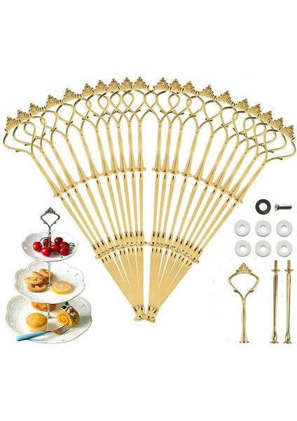 No.10 Tarzı 2 Katmanlı Donanım 3 Katmanlı Taç Metal Kek Tabağı Standı Uydurma Parti Tepsisi Kek Gıda Tatlı Rafı Tutucu Mutfak Ev Için Plaka Yok (Yurt Dışından) fiyatları