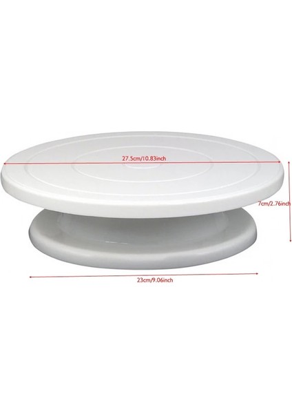 Spatula 4 Inç 19 cm Stili Gıda Sınıfı Plastik Kek Döner Tabla Döner Kek Hamur Bıçağı Dekorasyon 10 Inç Kremalı Kek Stand Kek Döner Tabla Sıcak Sal (Yurt Dışından)