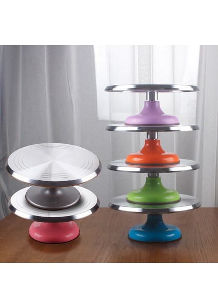 Çift Taraflı8cm 11CM Stili Pişirme Aletleri Alüminyum Alaşımlı Doğum Günü Pastası Döner Tabla Plastik Paslanmaz Çelik Cam Kek Standı El Sanatları Döner Tabla Platformu 8cm -31 cm (Yurt Dışından) modelleri