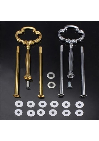 Gümüş T Shape2 Stili Yeni Çok Stil 2 Veya 3 Katmanlı Plaka Kolu Uydurma Düğün Tabakları Parti Sofra Takımı Yeni Bakeware Kek Dükkanı Üç Katmanlı Kek Rafları (Yurt Dışından) fiyatları