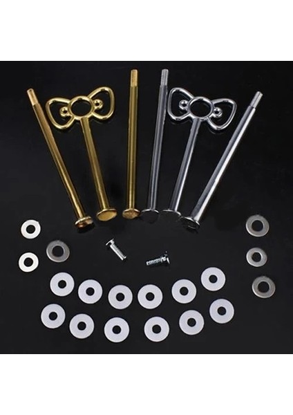 Gümüş T Shape2 Stili Yeni Çok Stil 2 Veya 3 Katmanlı Plaka Kolu Uydurma Düğün Tabakları Parti Sofra Takımı Yeni Bakeware Kek Dükkanı Üç Katmanlı Kek Rafları (Yurt Dışından) fırsatları