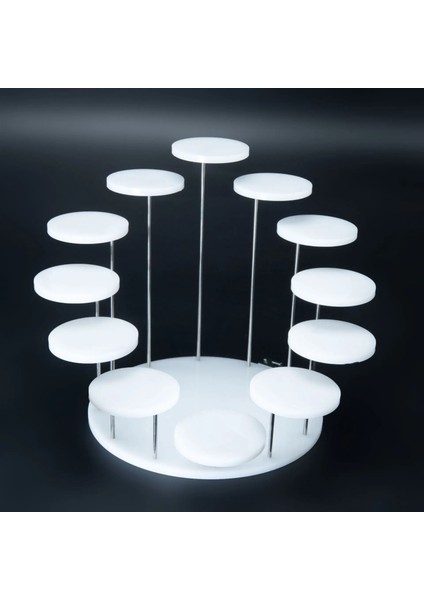 Beyaz Stil Stili Akrilik Cupcake Takı Için Ekran Standı Kek Tatlı Raf Parti Düğün Pastası Standı Bebek Duş Dekorasyon Tutucu Transhome (Yurt Dışından)