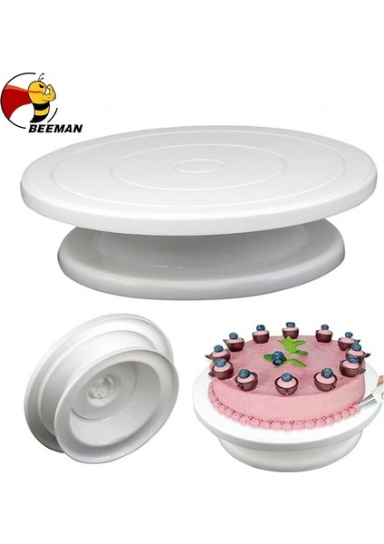 Mavi Stil Beeman Dıy Kek Pikap Pişirme Silikon Kalıp Kek Tabağı Dönen Yuvarlak Kek Dekorasyon Araçları Döner Masa Pasta Kek Standı (Yurt Dışından) modelleri