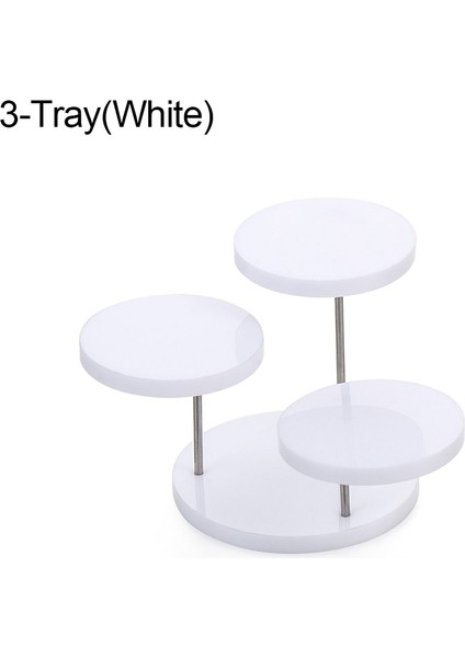 3-Tepsi Beyaz Tarzı Yeni Akrilik Ekran Standı Takı Organizatör Vitrin Cupcake Standı Kek Tatlı Depolama Raf Tutucu Parti Dekor Araçları (Yurt Dışından)