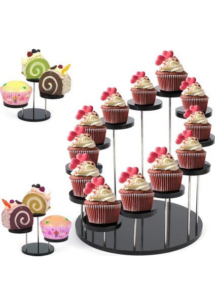 3-Tepsi Beyaz Tarzı Yeni Akrilik Ekran Standı Takı Organizatör Vitrin Cupcake Standı Kek Tatlı Depolama Raf Tutucu Parti Dekor Araçları (Yurt Dışından) fiyatları
