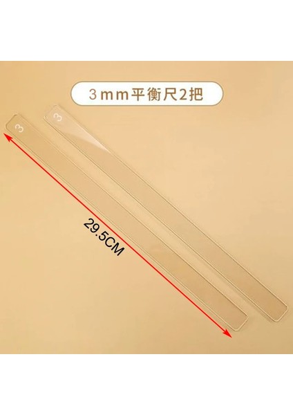 3X29.5CM Tarzı 5 mm 2 Adet Akrilik Bisküvi Oklava Kılavuzları Ölçme Hamur Şeritleri Kalınlığı Denge Cetvel Çerez Pürüzsüz Mutfak Aksesuarları (Yurt Dışından)