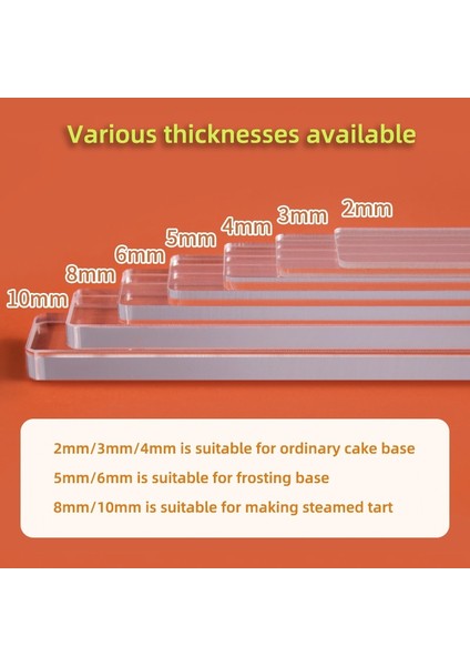 3X29.5CM Tarzı 5 mm 2 Adet Akrilik Bisküvi Oklava Kılavuzları Ölçme Hamur Şeritleri Kalınlığı Denge Cetvel Çerez Pürüzsüz Mutfak Aksesuarları (Yurt Dışından) fiyatları
