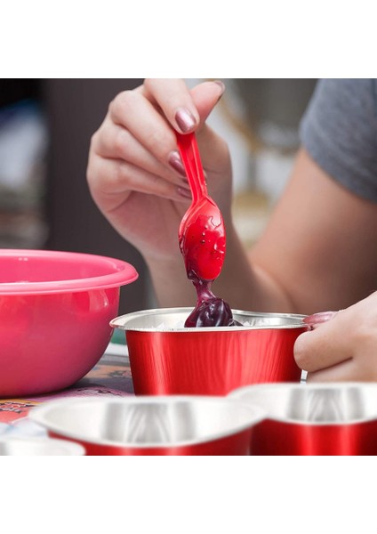Mavi Stil 10 Takım 100ML Alüminyum Folyo Kek Tava Kalp Şeklinde Cupcake Kapaklı Fincan Flan Pişirme Tavaları Anneler Günü Düğün Doğum Günü Için (Yurt Dışından) modelleri