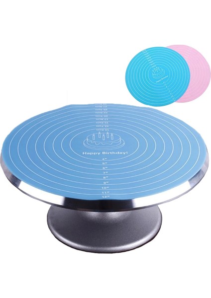 Mavi Stil Kek Pikap Standı Mat Yuvarlak Silikon Pişirme Mat Rulo Hamur Için Makarna Makarna Pizza Hamur Yapışmaz Yapıcı Tutucu Pasta (Yurt Dışından) fiyatları