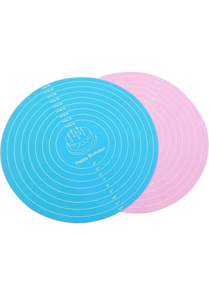 Mavi Stil Kek Pikap Standı Mat Yuvarlak Silikon Pişirme Mat Rulo Hamur Için Makarna Makarna Pizza Hamur Yapışmaz Yapıcı Tutucu Pasta (Yurt Dışından) modelleri