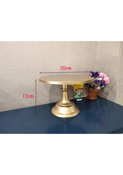 Altın 20CM Tarzı cm Yuvarlak Kek Standı Demir Nefis Kek Raf Tabanı Altın Beyaz Tatlı Standı Kek Ekran Düğün Doğum Günü Cupcake Tutucu (Yurt Dışından)