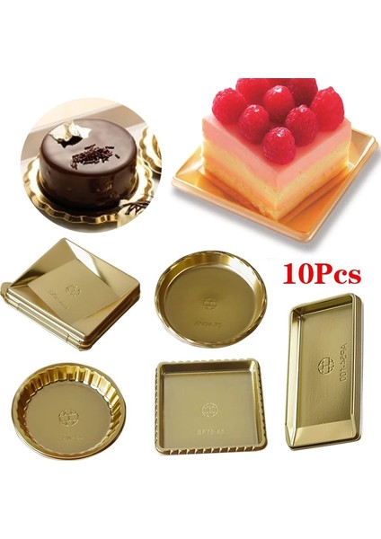 No.4 Tarzı Yuvarlak Squarecake Panoları Altın Mousse Mat Alt Gıda Sınıfı Pet Kek Mutfak Tatlı Tepsisi Kek Bakeware Decorat Araçları (Yurt Dışından)