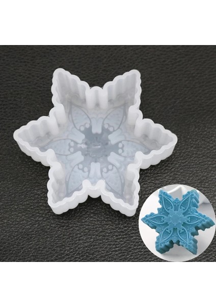 B Tarzı 3D Kar Tanesi Yıldız Silikon Kalıp Noel Çikolatalı Sabun Kalıbı Mum Kalıp Taban Şekilleri Silikon Kek Kalıbı Dıy Reçine El Sanatları Aracı (Yurt Dışından) modelleri