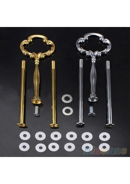 Altın Çiçek Stili 1 Takım Kek Plaka Standı Katmanlı Plaka Kolu Uydurma Donanım Çubuk Aracı Kek Plaka Düğün Doğum Günü Pastası Için Standı Aracı (Yurt Dışından)