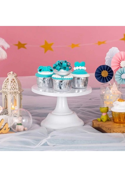 Pembe Tarzı 20 cm Kek Ekran Standı Düğün Tatlı Cupcake Demir Tepsi Yuvarlak Ikindi Çayı Kek Doğum Günü Partisi Yıldönümü Için Standları (Yurt Dışından) fırsatları