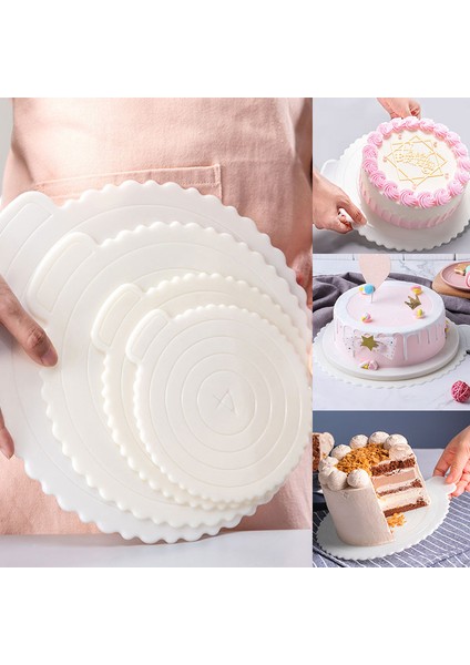 B Tarzı 1 Adet Yeniden Kullanılabilir Yuvarlak Mus Kek Panoları Plastik Kek Tabanı Cupcake Tatlı Tepsisi Ev Düğün Doğum Günü Partisi Inç (Yurt Dışından) modelleri