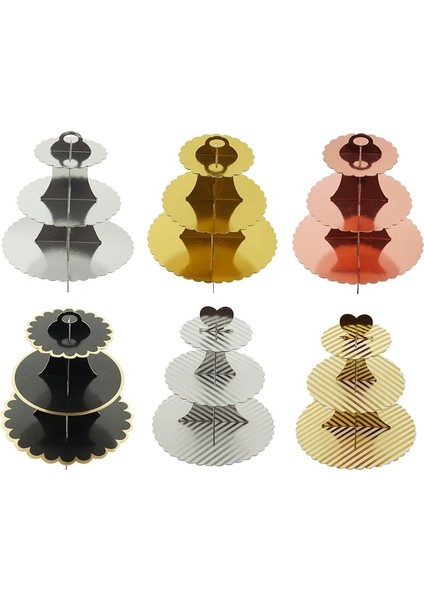 Mor Tarzı 3 Katmanlı Kağıt Bronzlaştırıcı Kek Standı Doğum Günü Partisi Düğün Pastası Dekorasyon Kendi Başına Yap Kağıdı Zanaat Tatlı Ekran Standı Kek Araçları (Yurt Dışından) fırsatları