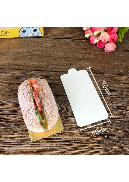 S Tarzı Dikdörtgen Ake Panoları Paketi Dekoratif Tek Kullanımlık Kek Pizza Daire Karton Kek Karton Kek Kağıt Panoları (Yurt Dışından)