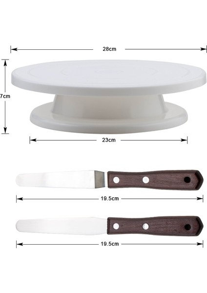 Mavi Set Stili Et Plastik Kek Döner Tabla Döner Kek Plastik Hamur Pasta Süsleme Kremi Standı Döner Tabla Dıy Tava Pişirme Aracı (Yurt Dışından) fiyatları