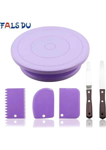 Mavi Set Stili Et Plastik Kek Döner Tabla Döner Kek Plastik Hamur Pasta Süsleme Kremi Standı Döner Tabla Dıy Tava Pişirme Aracı (Yurt Dışından) indirimleri
