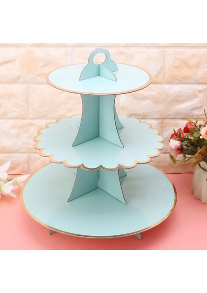 Sarı Stil 3 Katmanlı Karton Ikindi Çayı Cupcake Kek Standı Doğum Günü Partisi 4 Renk Tatlı Teşhir Standı Pasta Servis Tabağı (Yurt Dışından) indirimleri