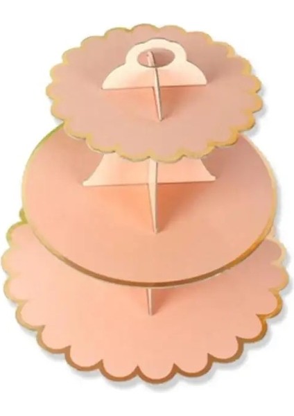 Gümüş Şerit Stili 3 Katmanlı Yuvarlak Doğum Günü Düğün Parti Cupcake Tatlı Kağıt Standı Vitrin (Yurt Dışından) fırsatları