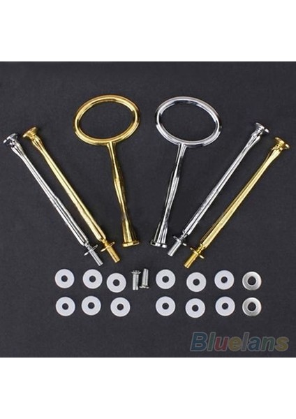 Altın Oval Tarzı Katmanlı Kek Kek Tabağı Aletler Stand Kolu Donanım Montaj Tutucu Taç Narin Zarif Görünümlü Standlar Mutfak Gereçleri (Yurt Dışından)