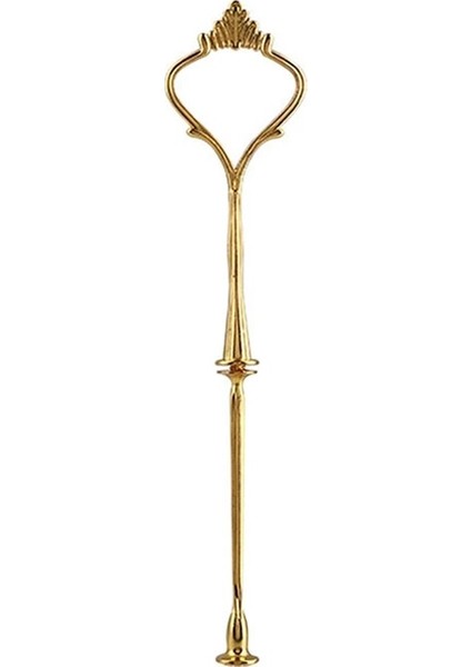 2 Katlı Altın Stili Katmanlar Çinko Alaşım Taç Kek Standı Ayağı Plakasız Tatlılar Meyve Çerez Raf Kolu Düğün Parti Aksesuarları (Yurt Dışından)