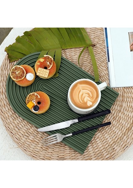 Mavi 23CM Tarzı Sweetgo Kayın Ahşap Doğrama Tepsisi Morandi Renk El Yapımı Tatlı Tabağı Kek Masa Dekorasyon Mutfak Organizatör (Yurt Dışından) fiyatları