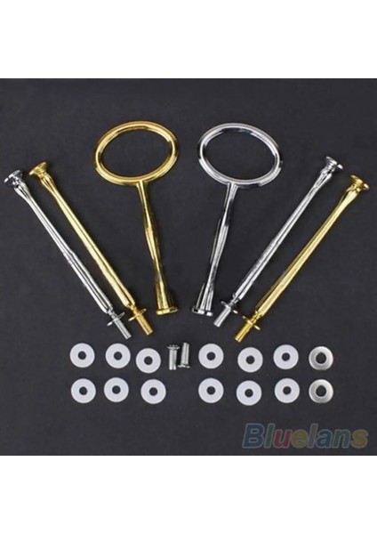 Altın Oval Tarzı 1 Takım Kek Plaka Standı Katmanlı Plaka Kolu Uydurma Donanım Çubuk Aracı Kek Plaka Düğün Doğum Günü Pastası Için Standı Aracı (Yurt Dışından)