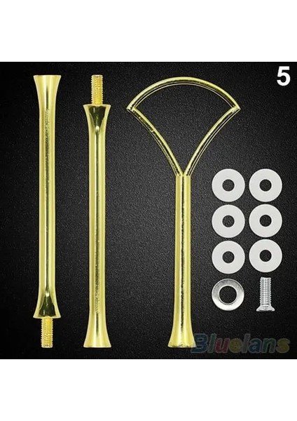 Altın Yelpaze Şekli Stili Sıcak Satışlar!!! Çok Stil 2 Veya 3 Katmanlı Plaka Kolu Uydurma Donanım Çubuk Aracı Kek Plakası Standı (Yurt Dışından)